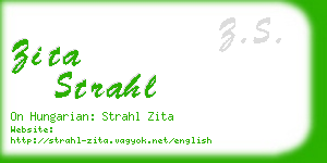 zita strahl business card